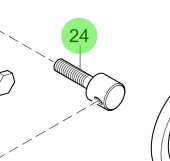 Steyr 2179136-1 - Alternator Clamping Screw for MO266K43, MO256H45, MO256K43, MO236K43, MO236K42, MO196K35, MO166M28, MO166K28, MO126M28 Engines