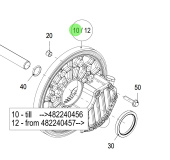 Steyr Z002429-0 - Painted Oil Pump Assembly With Timing Belt Cover for 4-Cylinder Engines