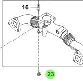 Bukh 28524-3A000 - Flange Nut for S270J Turbocharger and Exhaust Manifold