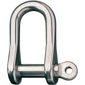 Ronstan RF619 Stainless Steel D Shackle, 3/8" Pin, Coined Head with Hole