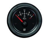 Vetus OILB - Oil Pressure Gauge Black, 12/24V, (0-8 kg/cm2), Cut-out Size Ø 52 mm (excl. Sensor) 
