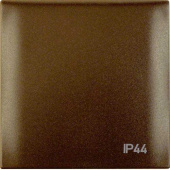 Berker 1-way Cover Frame With Hinged Cover IP44, Brown Matt