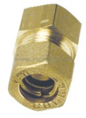 Osculati 17.412.02 - Brass Comprssion Joint Female Straight 10mm x 1/4"