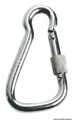 Osculati 09.179.12 - Carabiner Hook AISI 316 Large With Safety Tread 23 mm