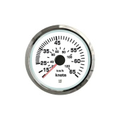 Uflex Ultra White SS Speedometer - 65 Knot