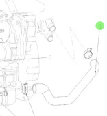 Nanni Diesel 48328197 - Pump-to-Cooler Hose for N4.85 and N4.100 Engines