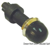 Osculati 14.910.00NE - Watertight Brass Push Button Black