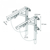 Steering Table Column Mounting Kit Stainless Steel Brackets