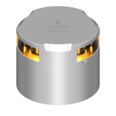 Lopolight 201-023S-CD - Navigation Light 2NM 360° Yellow/Strobe, Silver W/Conn & Alu-Base CD