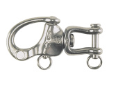 Snap Shackle Swivel Fork Eye With Safety Pin SS AISI 316