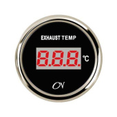 Exhaust Temperature Gauge Digital - Black Dial, Chromium Bezel, 0 - 800°C, 9 - 32V