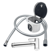 Allpa Hand Shower With Stainless Steel Built-In Cabinet; Hose Length=2,5m