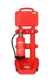 Neyfik Fire Trolley Plastic for 2 Extinguishers