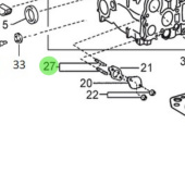 Nanni Diesel 970316134 - Cylinder Head Stud Bolt for T4 Series Engines