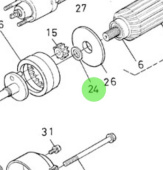 Nanni Diesel 970313367 - Plain Washer for Starter Motor