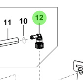Bukh 090 065 000 - Double-Lock Quick Connector 65 Elbow for R210J and S270J Fuel Systems