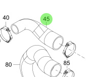Steyr 2179826-0 - Molded Hose for Heat Exchanger Tube on MO306H215 Engines