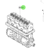 Steyr MT40084-1 - Partial Engine Assembly With Block, Piston, CR.S. and Valves