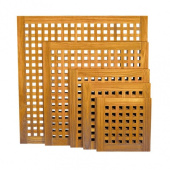 Teak Square Grating Coasters