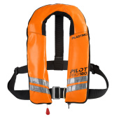 Plastimo P200483 - Pilot Pro 180 Inflatable Lifejacket Auto UML Elite PVC Orange With Harness And Crotch Strap