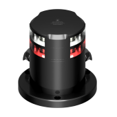 Lopolight 200-014G2+012G2-PRO - Navigation Light 2NM 360° Red + 2NM 360° White, Black Anodized