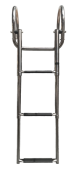 Allpa Stainless Steel Telescopic Bathing Ladder 'Prince' For Transform Platform; 3+1 Oval Steps