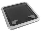 Goiot Aluminum Hatches Model 'Opal 50', Satin, Dims. 561x431mm, Hole Size 507x377mm, Mounting Depth 15mm