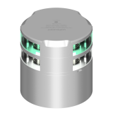 Lopolight 201-012+015-CD - Navigation Light 2NM 360° White + Green, Silver W/Conn & Alu-Base CD