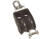 Barton N01250 - Double Upright Block Size 1 30mm – Plain Bearing, 2x Ø30mm Sheaves, Max Rope 8mm