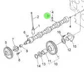 Nanni Diesel 970313469 - Camshaft Assembly for N4.38 Engines
