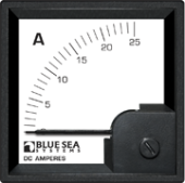 Blue Sea 1052 - DIN Ammeter DC 0–25A with internal Shunt