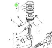 Nanni Diesel 970313011 - Piston Ring Assembly for Crankshaft and Pistons