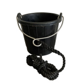 Yachticon Cleaning Bucket Rubber 8L with 3 Meter Line