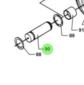 Bukh 000E4802 - Intermediate Wheel Shaft for DV36 and DV48 Engines