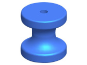 Talamex Bow Roller PU L75mm Ø75mm Shaft 16mm