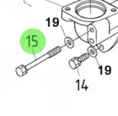 Nanni Diesel 970144311 - Mounting Bolt for Cooling and Timing Case Assemblies