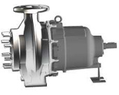 Allweiler ALLMAG CMAL Chemical centrifugal pump with magnetic coupling on base plate.