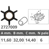 Finnord Mercury 2T Impeller 6-9.8 HP