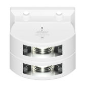 Lopolight 301-006ST-WH - Navigation Light 2NM 135° White, Double Stern, White Ceramic Coated