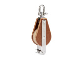 Barton T06131 – Tuphblox Single Swivel Block with Becket 64mm, Plain Bearing, Ø64mm Sheave, Max Rope 16mm