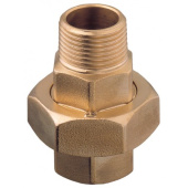Guidi Brass Union M-F BSP, Tapered Seat with O-Ring
