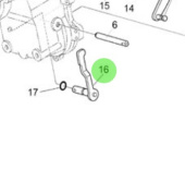 Nanni Diesel 970314886 - Complete Stop Lever for Speed Governor