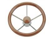 Savoretti T4 Steering Wheel Stainless Steel and Mahogany