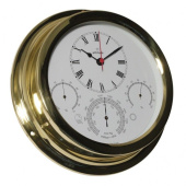 Altitude Quartz Clock/Barometer/Thermometer/Hygrometer Brass Ø224 mm