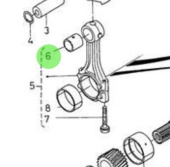 Nanni Diesel 970307559 - Piston Pin Bushing for HE and N Series Engines