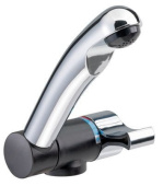 Reich Style 2000 Mixer Tap - Chrome/Black, Borehole Ø 27 mm