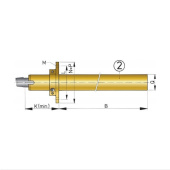 Vetus BL30S1000 - Steel Deadwood Pipe with Rubber Bearing, Ø 30 mm, Length 1000 mm