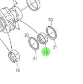Nanni Diesel 970315453 - Crankshaft Metal 1 for 3.100HE and 4.150HE Engines