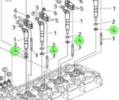 Nanni Diesel 970313262 - Gasket for Nozzle Holder and Glow Plug
