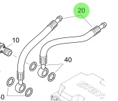Steyr 2205567-0 - Fuel Hose Assembly to/from Cylinder Block for M160068 Engines